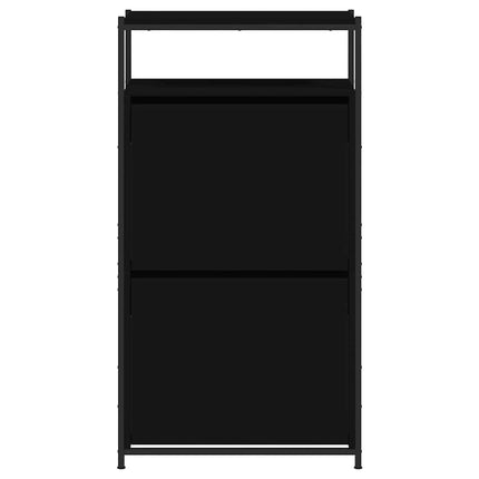 skoreol 60x34x112 cm konstrueret træ sort