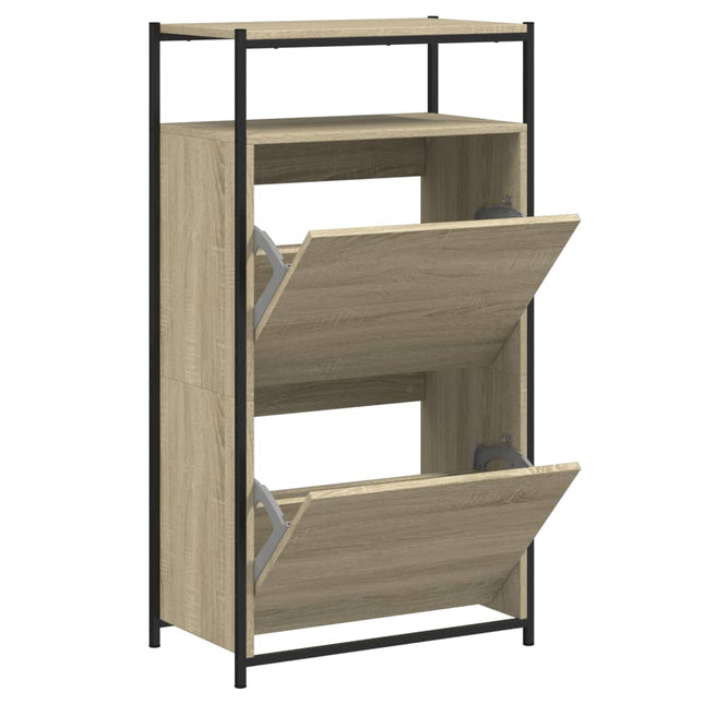 skoreol 60x34x112 cm konstrueret træ sonoma-eg