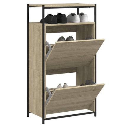 skoreol 60x34x112 cm konstrueret træ sonoma-eg