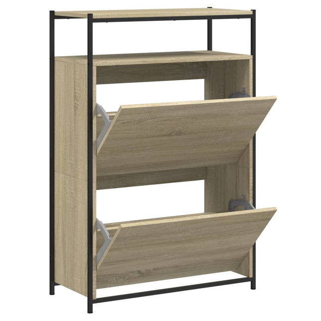 skoreol 75x34x112 cm konstrueret træ sonoma-eg