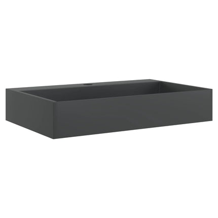 håndvask 60x38x11 cm mineralstøbt/marmorstøbt matsort