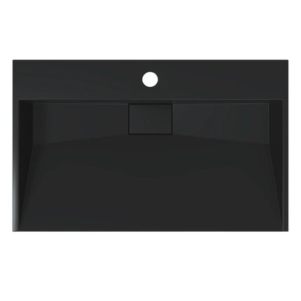 håndvask 60x38x11 cm mineralstøbt/marmorstøbt matsort