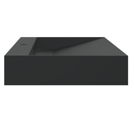 håndvask 120x46x11 cm mineralstøbt/marmorstøbt matsort