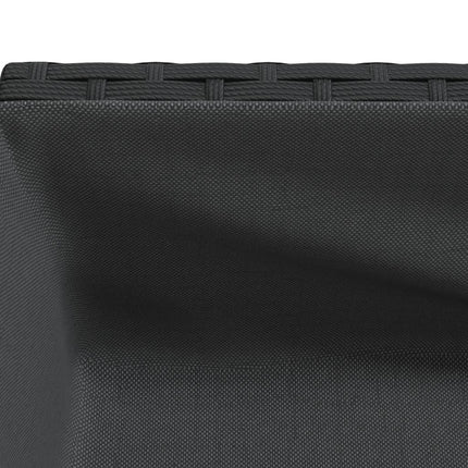 plantekasse med hylde polyrattan sort