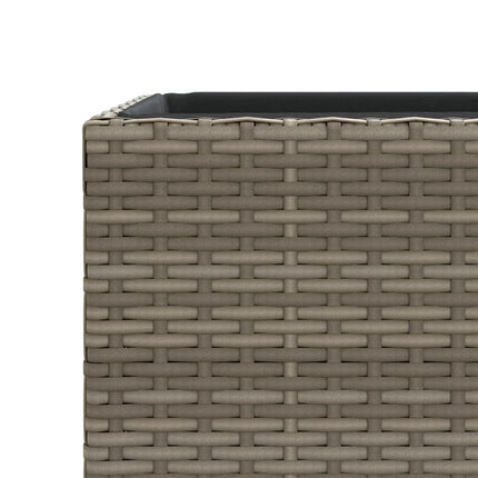 plantekasser 3 stk. polyrattan grå