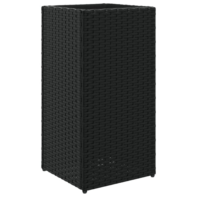 plantekasse 30x30x60 cm polyrattan sort