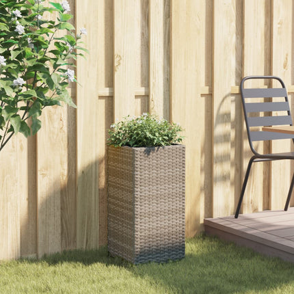 plantekasse 30x30x60 cm polyrattan grå