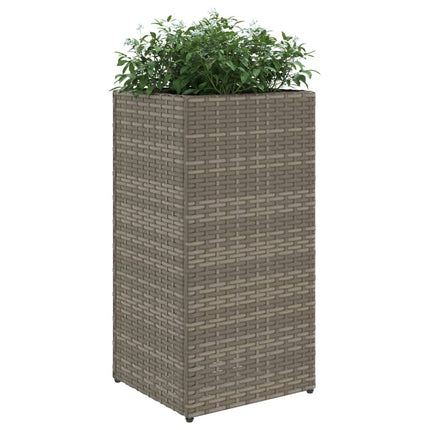 plantekasse 30x30x60 cm polyrattan grå