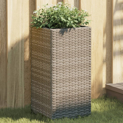 plantekasse 30x30x60 cm polyrattan grå