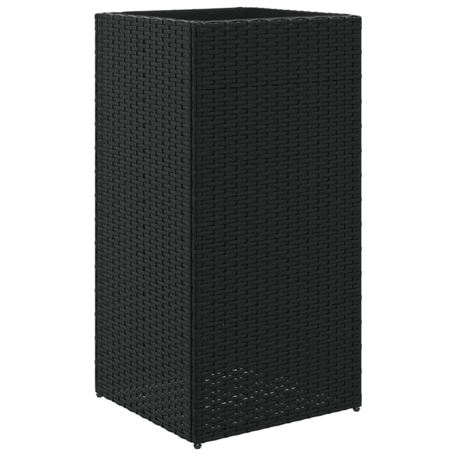 plantekasse 40x40x80 cm polyrattan sort