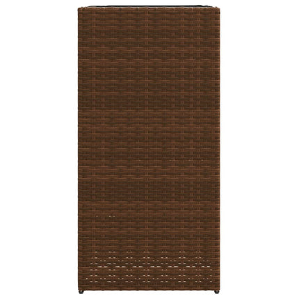 plantekasse 40x40x80 cm polyrattan brun