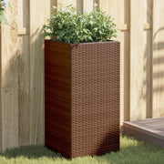 plantekasse 40x40x80 cm polyrattan brun