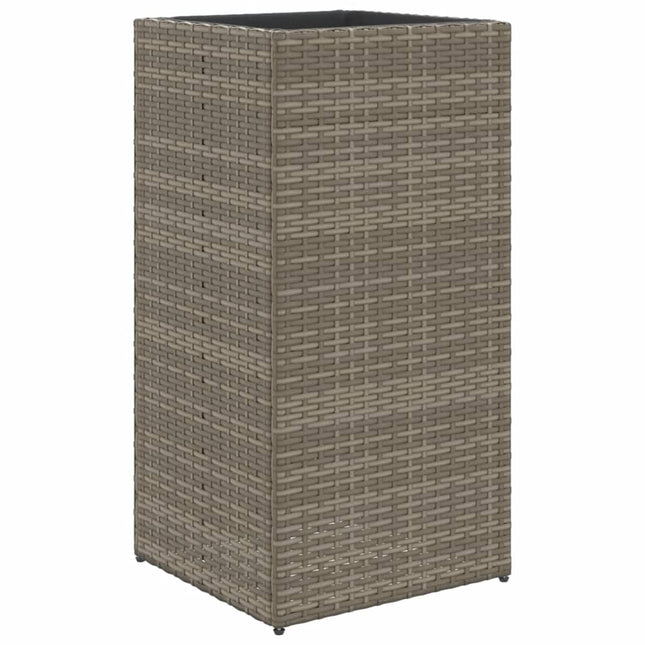 plantekasse 40x40x80 cm polyrattan grå
