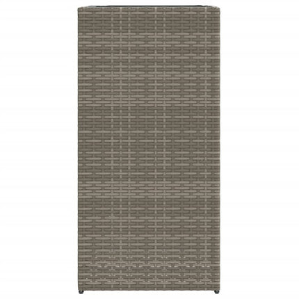 plantekasse 40x40x80 cm polyrattan grå