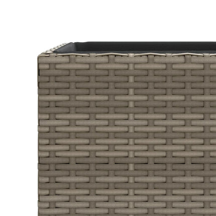 plantekasse 40x40x80 cm polyrattan grå