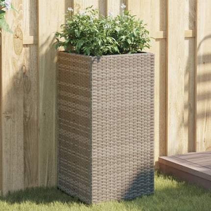 plantekasse 40x40x80 cm polyrattan grå