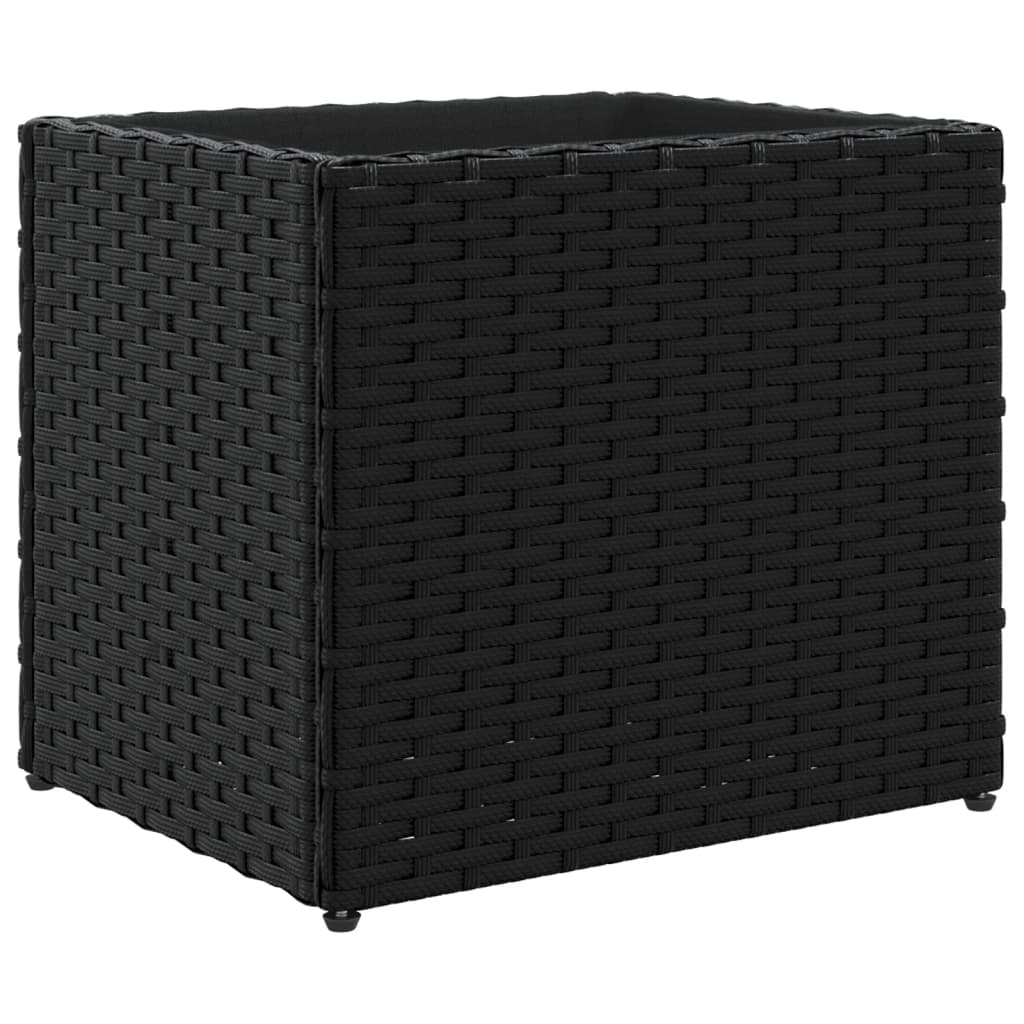 plantekasse 36x30x32 cm polyrattan sort