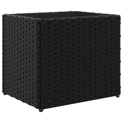 plantekasse 36x30x32 cm polyrattan sort