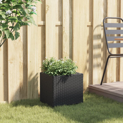plantekasse 36x30x32 cm polyrattan sort