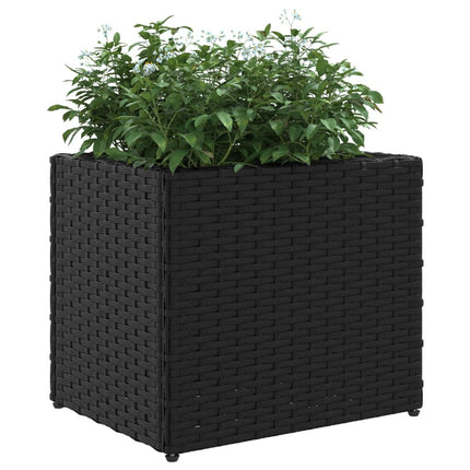 plantekasse 36x30x32 cm polyrattan sort