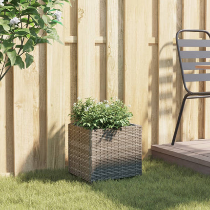 plantekasse 36x30x32 cm polyrattan grå
