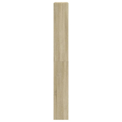 skoskab med 4 vippeskuffer 80x21x163,5 cm sonoma-eg