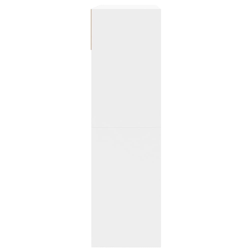 skoskab med 2 vippeskuffer 80x34x116 cm hvid