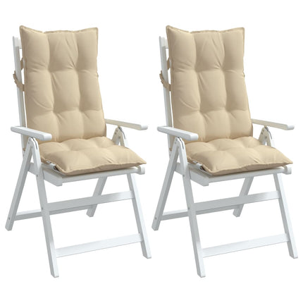 stolehynder m. høj ryg 2 stk. oxfordstof beige