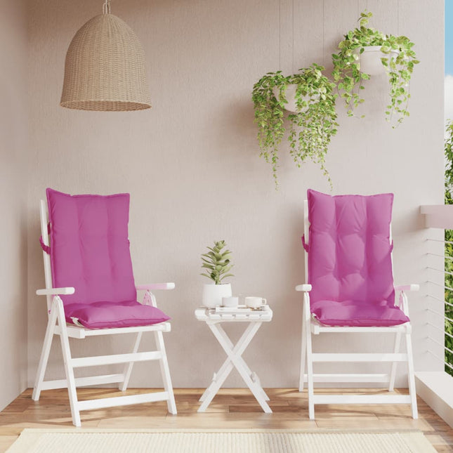 stolehynder m. høj ryg 2 stk. oxfordstof pink