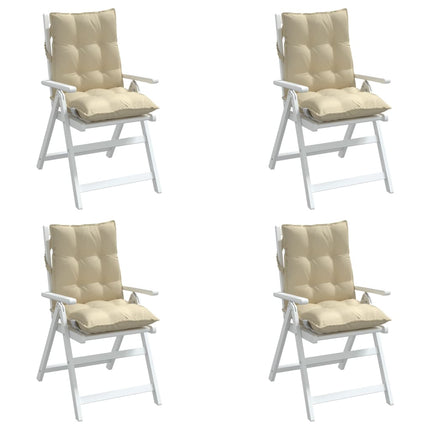 Udendørspude 4 stk. Beige 100 x 50 x 7 cm