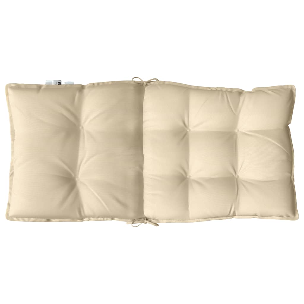 stolehynde med lav ryg 4 stk. oxfordstof beige