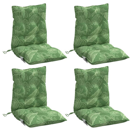 Udendørspude 4 stk. Bladdesign Bladmønster