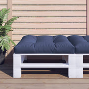 pallehynde 70x70x12 cm stof marineblå