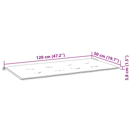 hynde til havebænk 120x50x3 cm oxfordstof marineblå