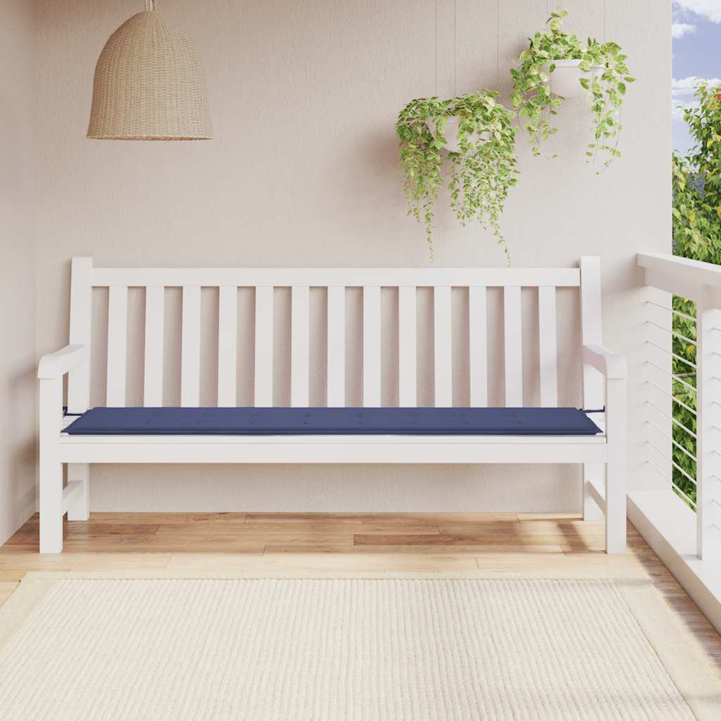 hynde til havebænk 200x50x4 cm oxfordstof marineblå