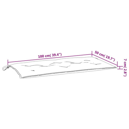 hynder til havebænk 100x50x7 cm oxfordstof marineblå