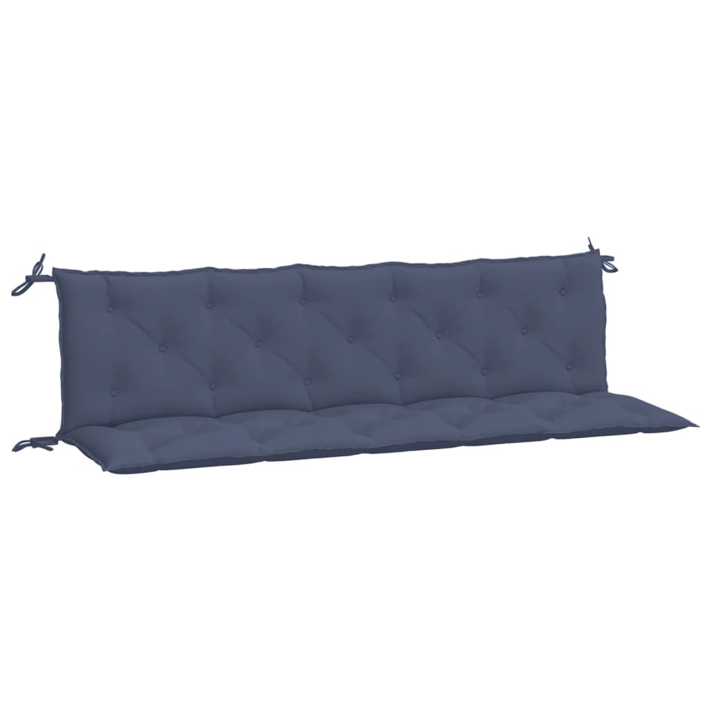 hynder til havebænk 2 stk. 180x50x7 cm oxfordstof marineblå