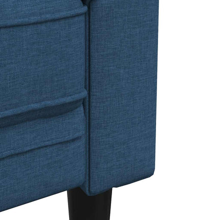 Chesterfield-sofastol stof blå