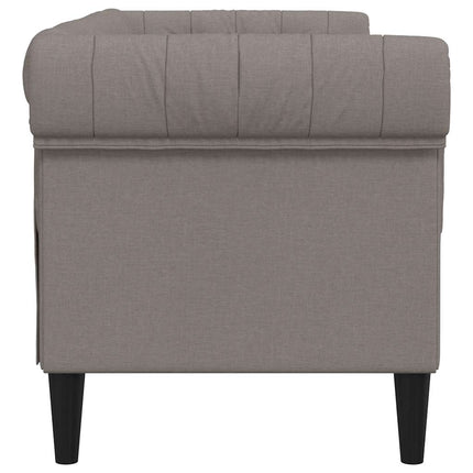 2-personers Chesterfield-sofa stof gråbrun