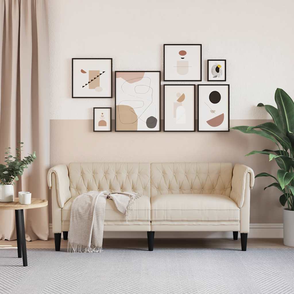 2-personers chesterfieldsofa hør