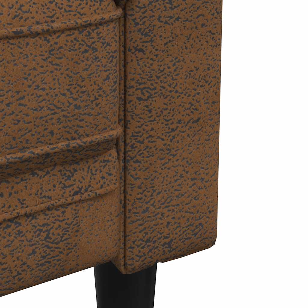 2-personers Chesterfield-sofa stof brun