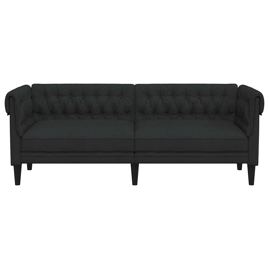 3-personers Chesterfield-sofa stof sort