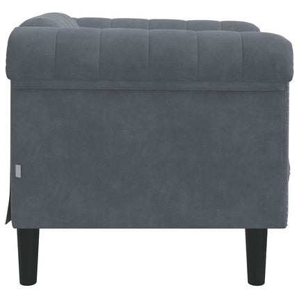 sofastol velour mørkegrå