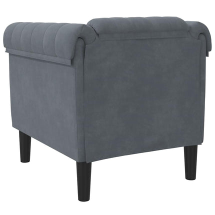 sofastol velour mørkegrå