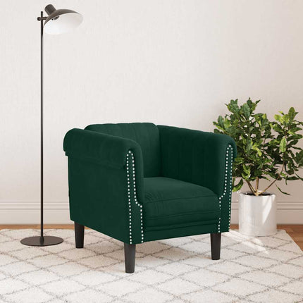 sofastol velour mørkegrøn