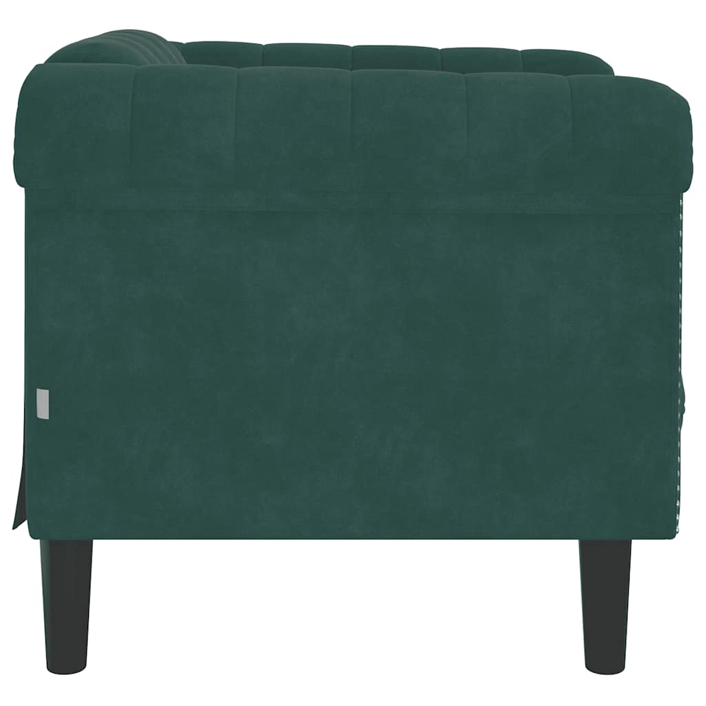 sofastol velour mørkegrøn