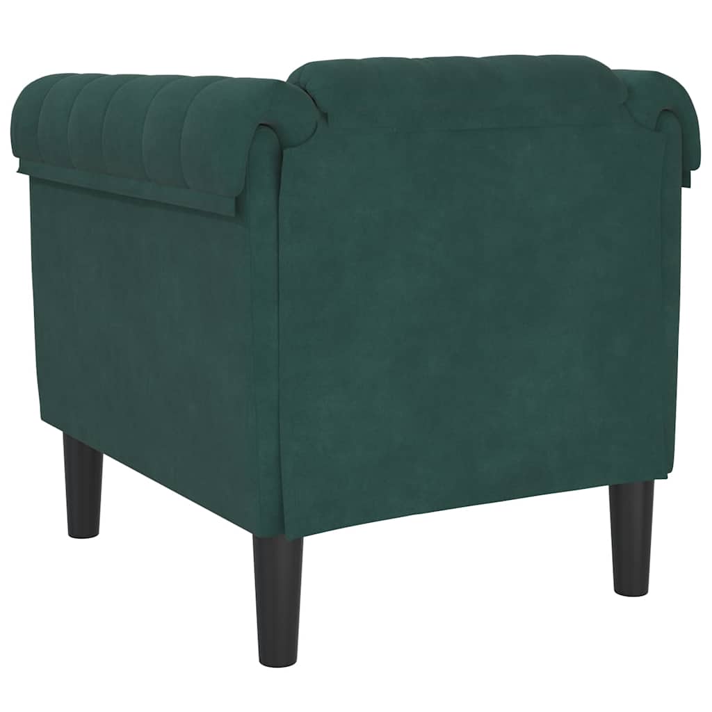 sofastol velour mørkegrøn