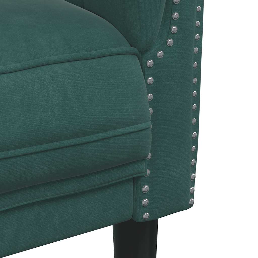 sofastol velour mørkegrøn