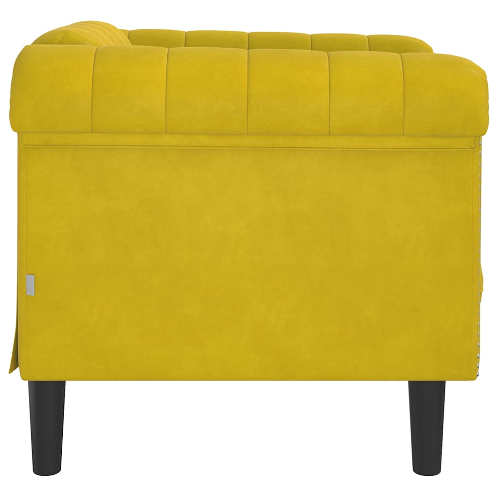 sofastol velour gul