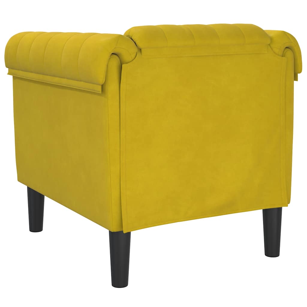 sofastol velour gul